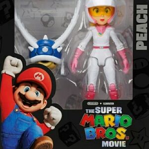 Nintendo Super Mario Bros. Movie Peach Figure - White and Pink
